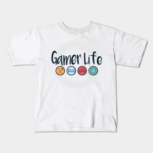 gamer life awesome gaming style Kids T-Shirt